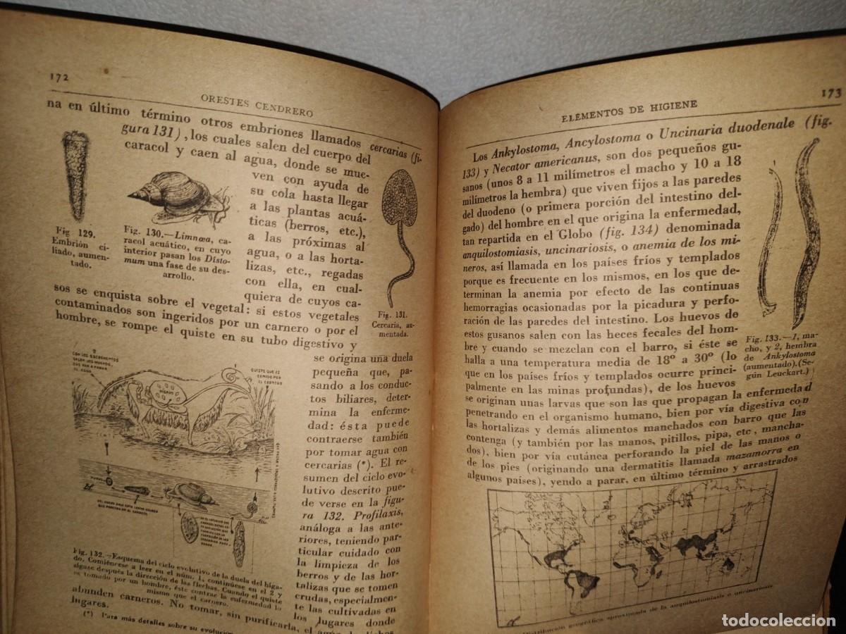 Libros de segunda mano: 44- ELEMENTOS DE HIGIENE - ORESTES CENDRERO - 1946 - Foto 8