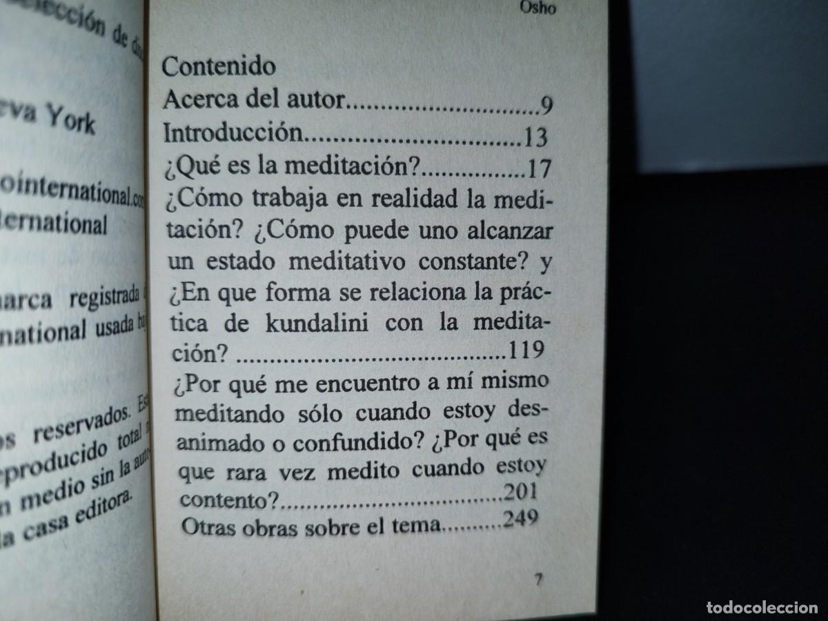 Libros de segunda mano: 44- Lecciones De Vida. Osho, Meditaci&oacute;n - Foto 4