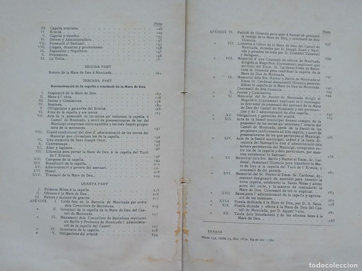 Libros de segunda mano: Notes hist&ograve;riques J. Mas - Vilassar de Dalt, Montcada - A&ntilde;o 1910 - Foto 4
