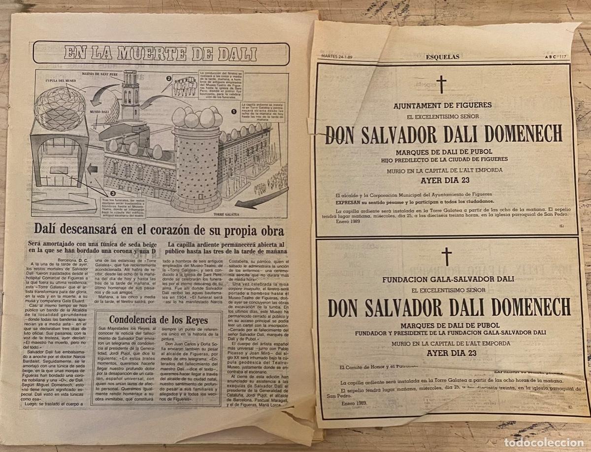 Libros de segunda mano: En la Muerte de Dal&iacute; + 2 Esquelas (ABC 24/01/1984) - Foto 1