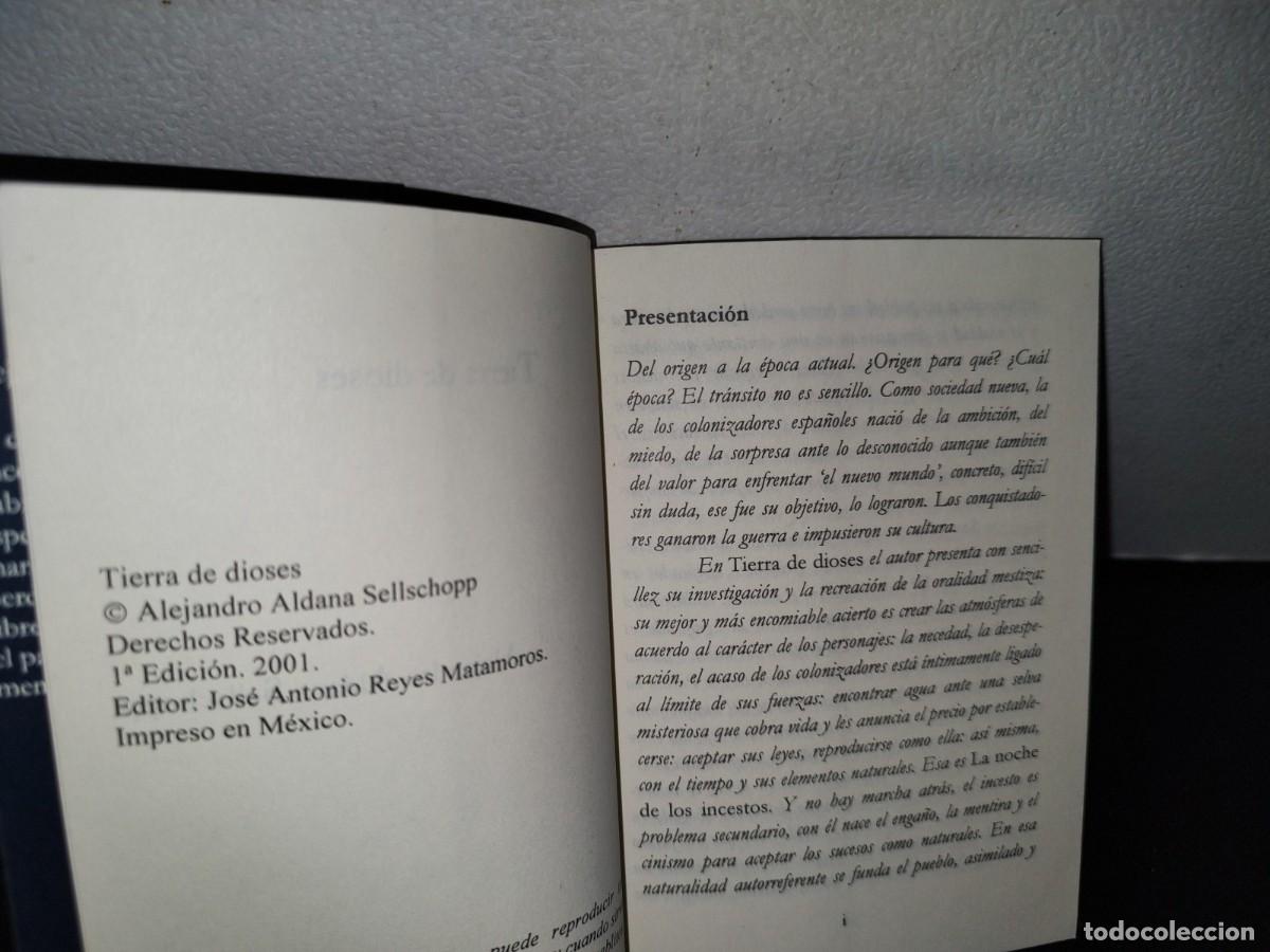 Libros de segunda mano: 45- TIERRA DE DIOSES - ALEJANDRO ALDANA SELLSCHOPP - Foto 4