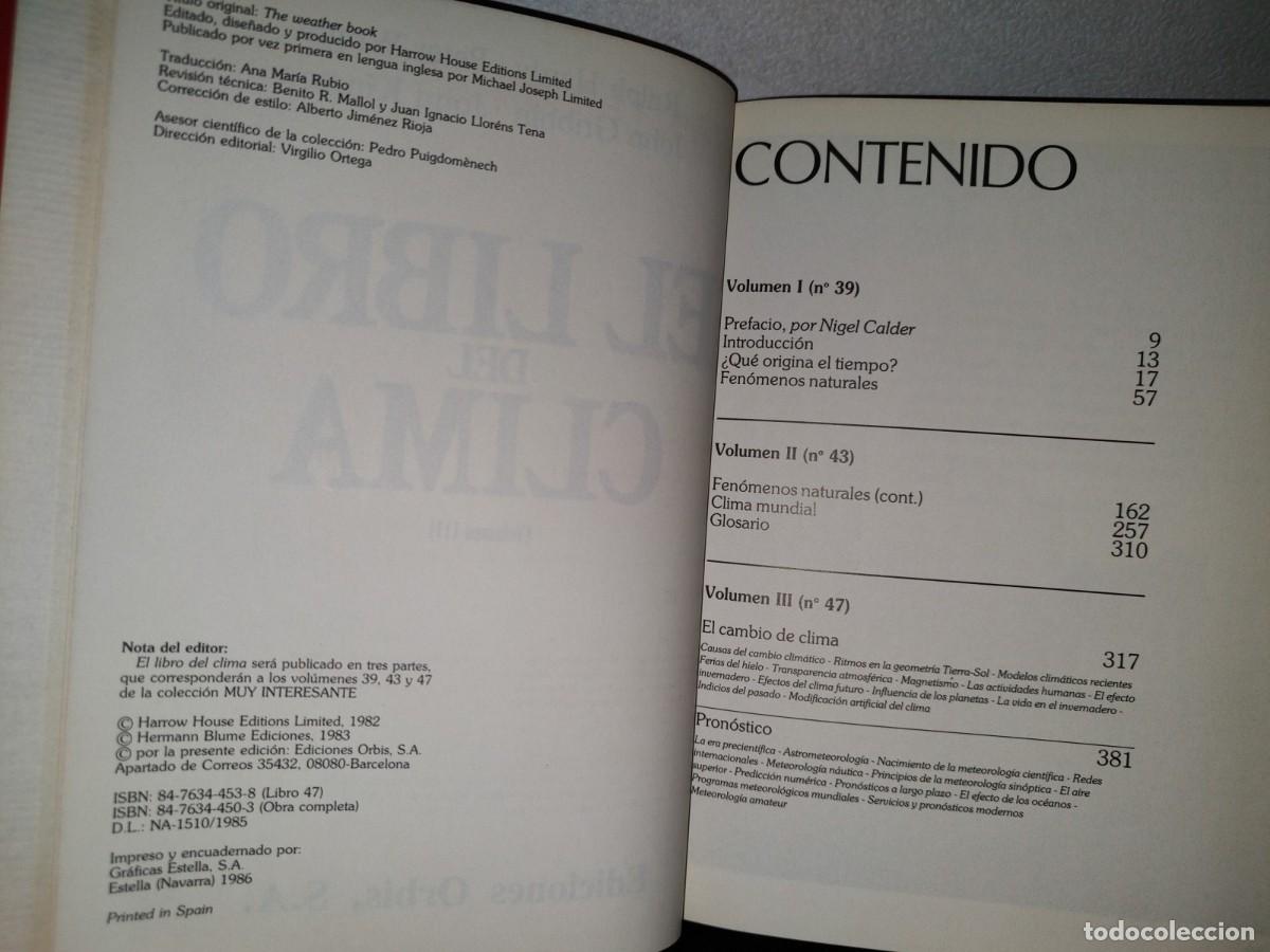 Libros de segunda mano: 45- MUY INTERESANTE. EL LIBRO DEL CLIMA. VOLUMEN III - Foto 4