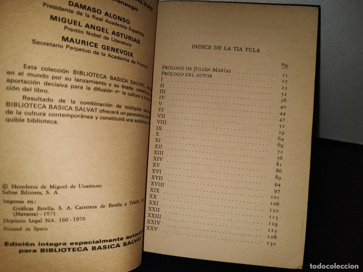 Libros de segunda mano: 45- LA T&Iacute;A TULA - M. DE UNAMUNO - Foto 3