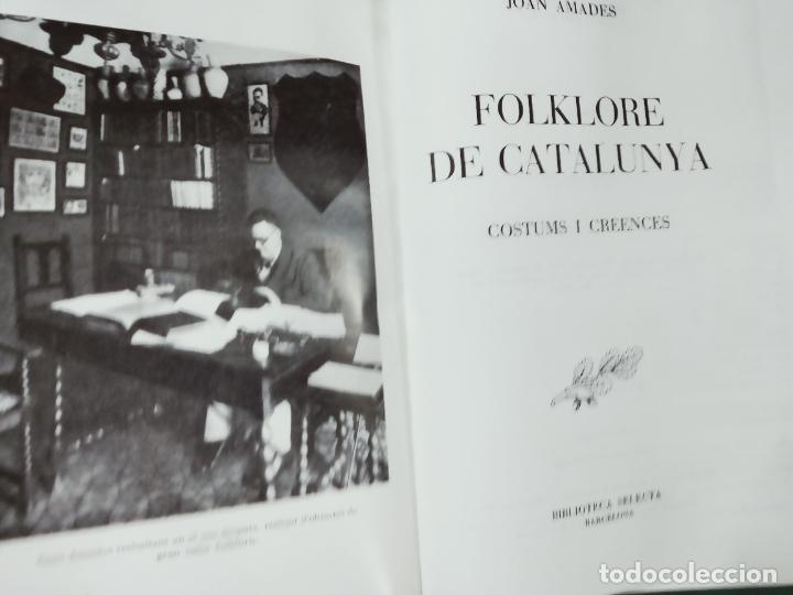Libros de segunda mano: JOAN AMADES - FOLKLORE DE CATALUNYA - COSTUMS Y CREENCES. ED. SELECTA 1980. - Foto 1
