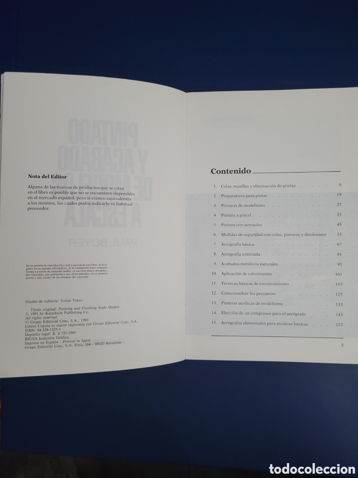Libros de segunda mano: PINTADO Y ACABADO DE MODELOS A ESCALA PAUL BOYER LIBROS C&Uacute;PULA 1995 - Foto 3