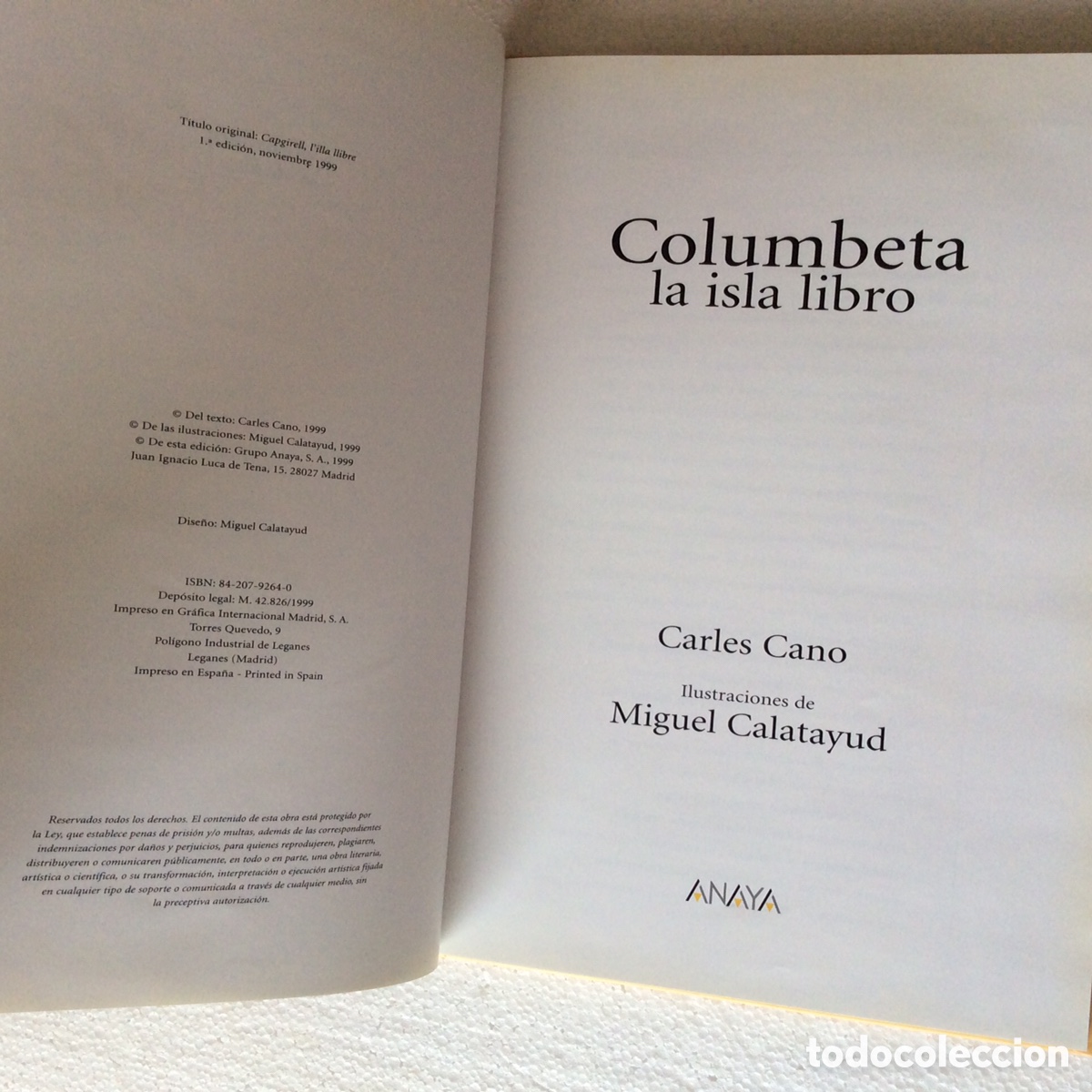 Libros de segunda mano: Columbeta, la isla libro 1&ordf; ed. Anaya - Foto 3