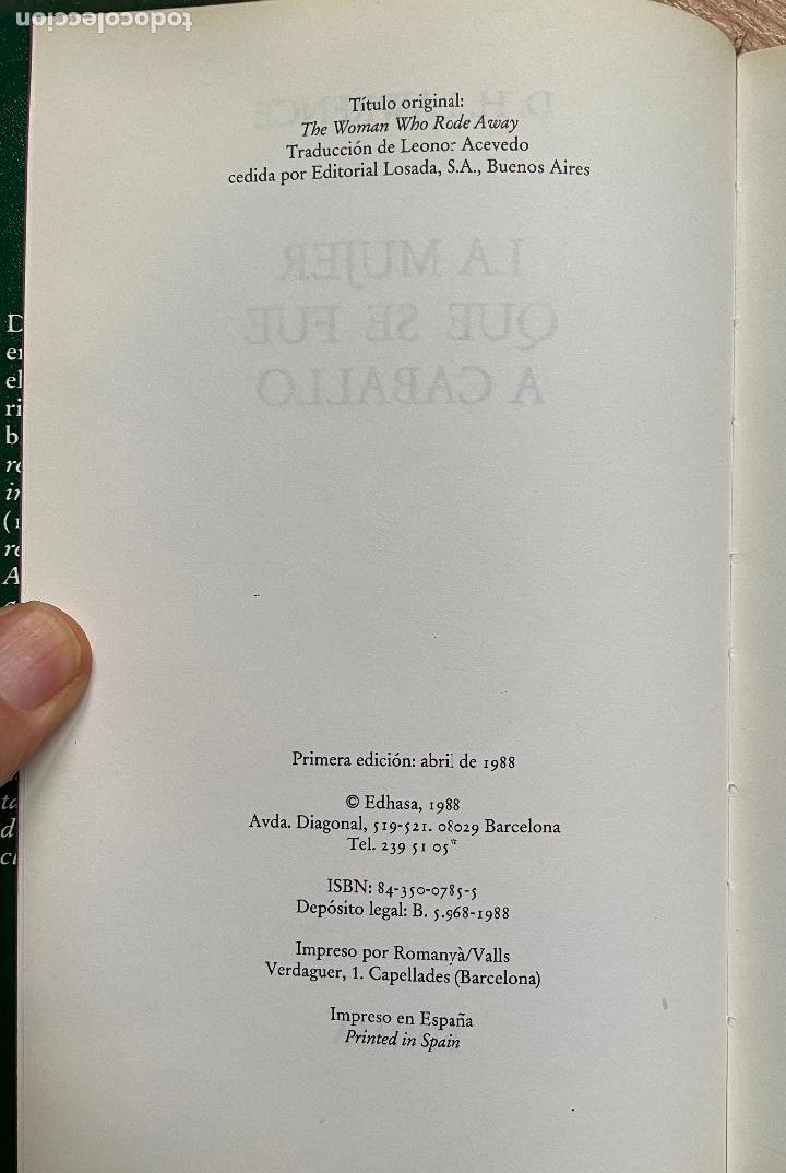 Libros de segunda mano: LA MUJER QUE SE FUE A CABALLO, DH Lawrence - Foto 3