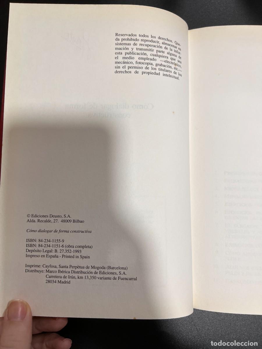 Libros de segunda mano: C&Oacute;MO DIALOGAR DE FORMA CONSTRUCTIVA. EDICIONES DEUSTO. BARCELONA, 1993. PAGS: 154 - Foto 4