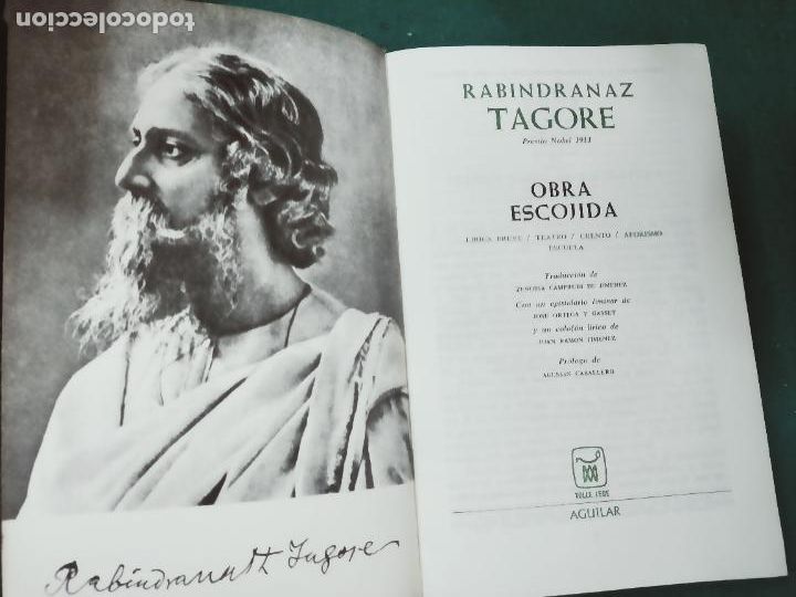 Libros de segunda mano: OBRA ESCOGIDA. RABINDRANAZ TAGORE. AGUILAR,1970 - Foto 2