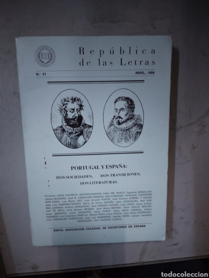 Libri di seconda mano: Rep&uacute;blica de las letras, n&uacute;mero 21, abril 1988