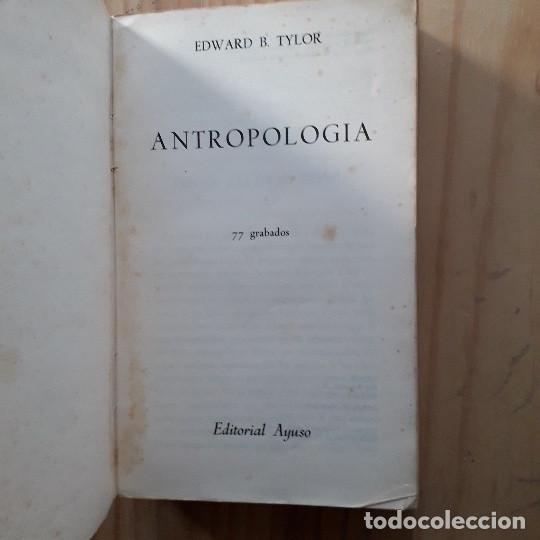Libros de segunda mano: ANTROPOLOG&Iacute;A - EDWARD B. TYLOR - Foto 3