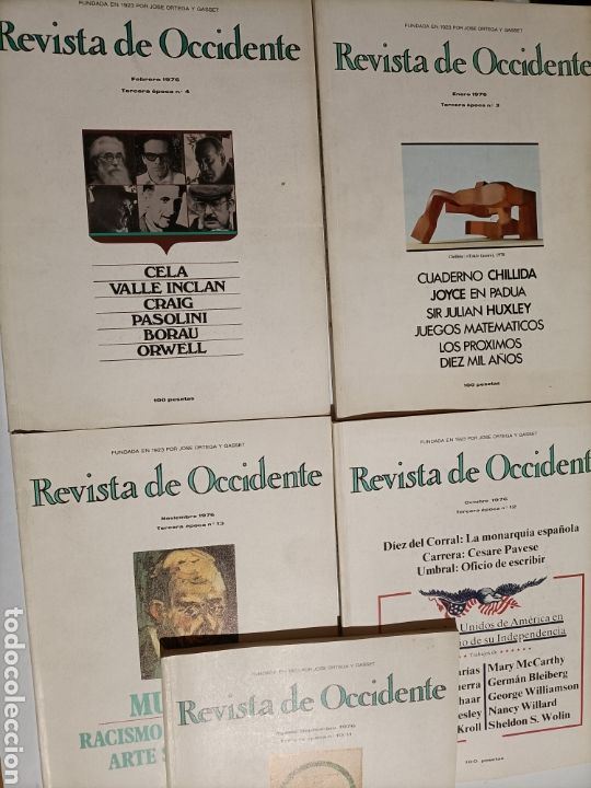 Libros de segunda mano: Revista de Occidente . 5 n&uacute;meros del a&ntilde;o 1976. ... - Foto 1