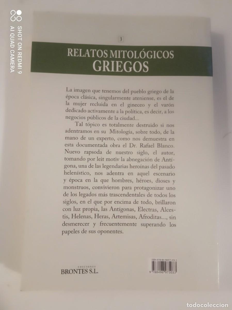 Libros de segunda mano: Relatos mitol&oacute;gicos griegos. Rafael Blasco - Foto 2