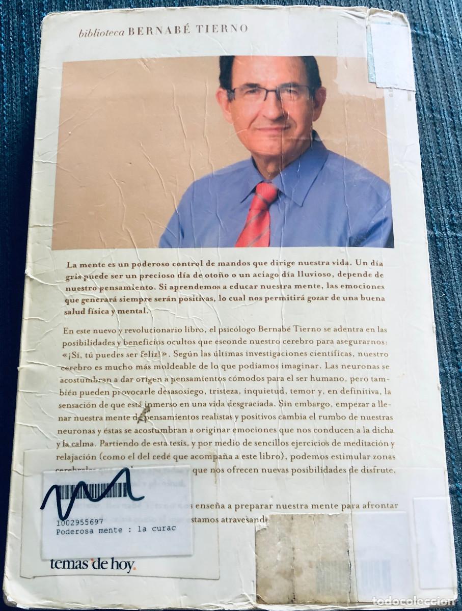 Libros de segunda mano: Poderosa mente, de Bernab&eacute; Tierno. Autoayda. 2009. Estado aceptable. Con tejuelo de biblioteca. - Foto 3