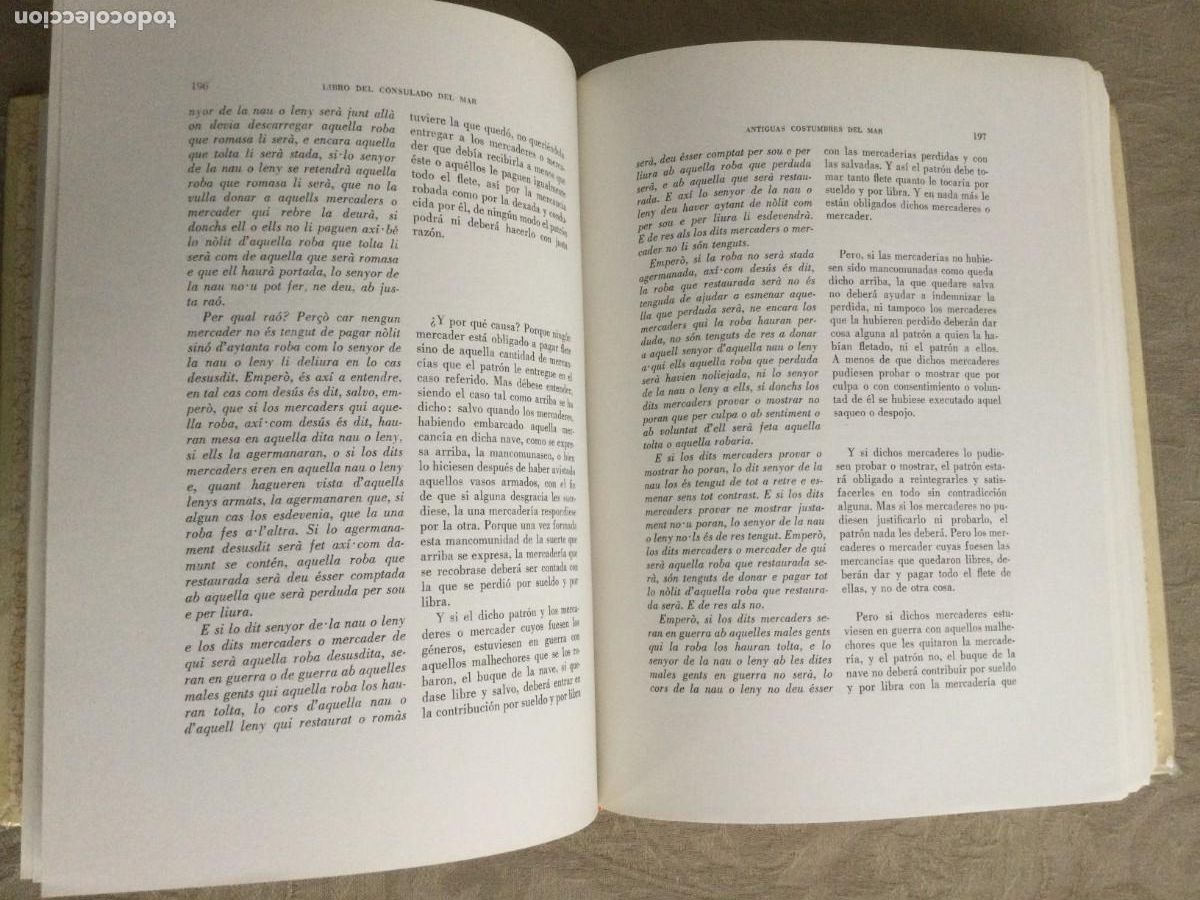 Libros de segunda mano: Libro del Consulado del Mar. Ed. del texto original catal&aacute;n y trad. castellana de A. de Capmany. - Foto 2