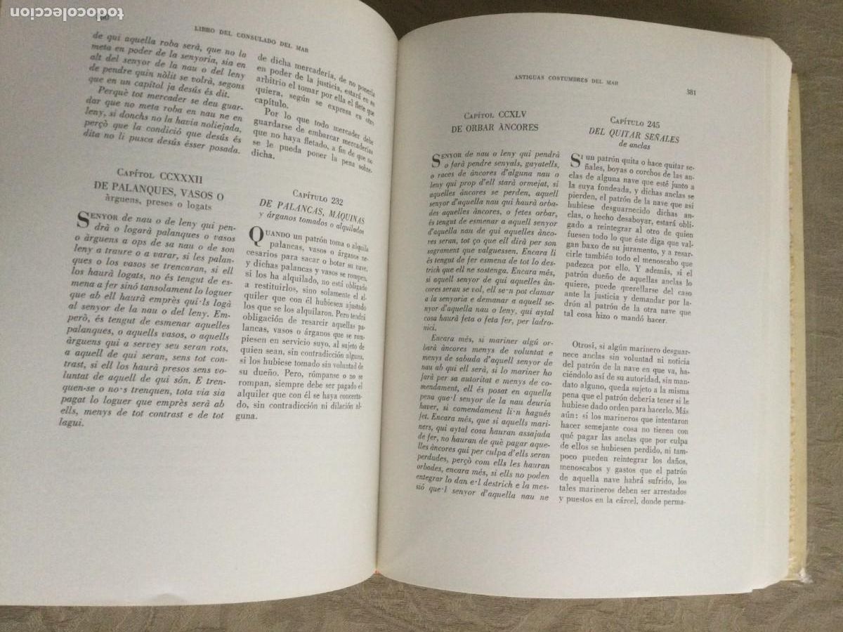 Libros de segunda mano: Libro del Consulado del Mar. Ed. del texto original catal&aacute;n y trad. castellana de A. de Capmany. - Foto 4