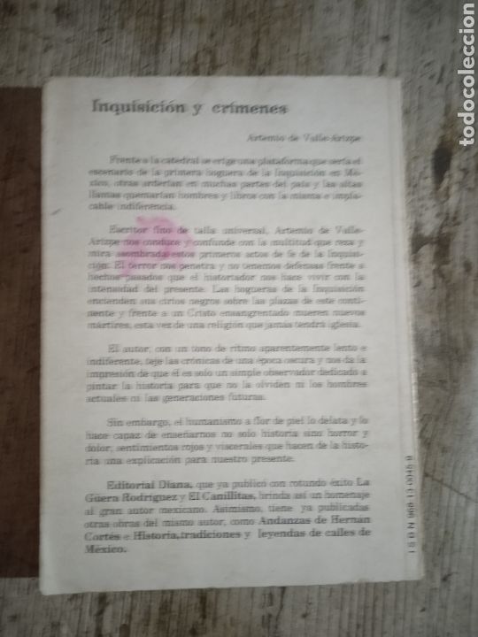 Libros de segunda mano: Inquisici&oacute;n y Cr&iacute;menes. Artemio de Valle-Arizpe. - Foto 2