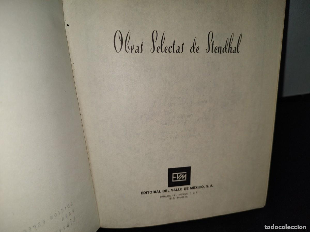Libros de segunda mano: 46- OBRAS SELECTAS DE STENDHAL - 1976 - EDITORIAL DEL VALLE DE M&Eacute;XICO - Foto 4