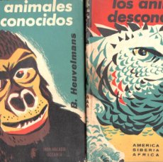 Libros de segunda mano: TRAS LA PISTA DE LOS ANIMALES DESCONOCIDOS - B. HEUVELMANS DOS TOMOS COMPLETO - LUIS CARALT 1958. Lote 378162689