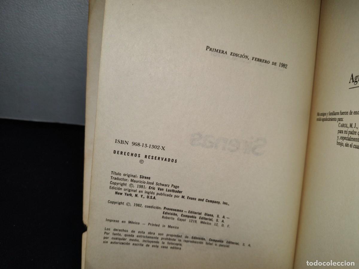 Libros de segunda mano: 48- SIRENAS - ERIC VAN LUSTBADER - PRIMERA EDICI&Oacute;N 1982 - Foto 4