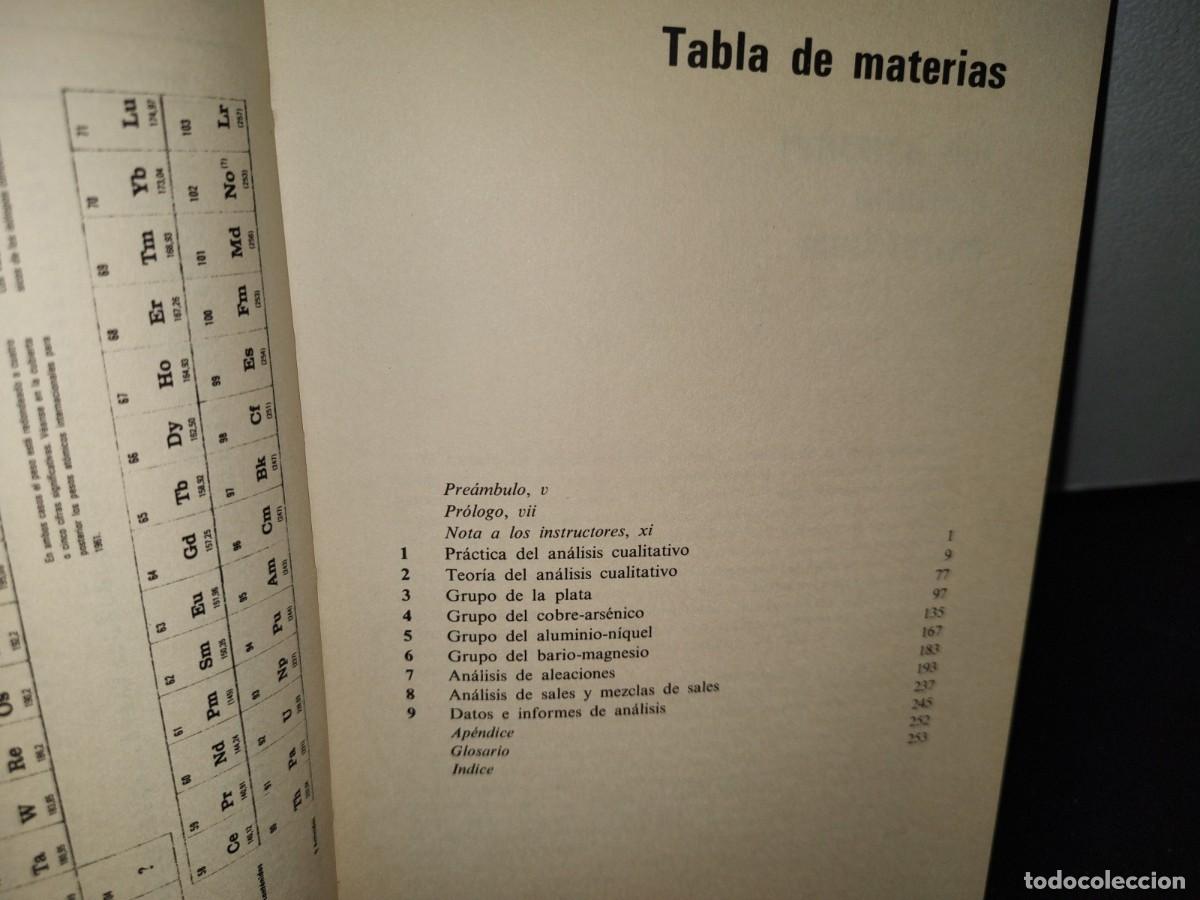 Libros de segunda mano: 48- INTRODUCCI&Oacute;N AL AN&Aacute;LISIS CUALITATIVO SEMIMICRO - C. H. SORUM - Foto 7
