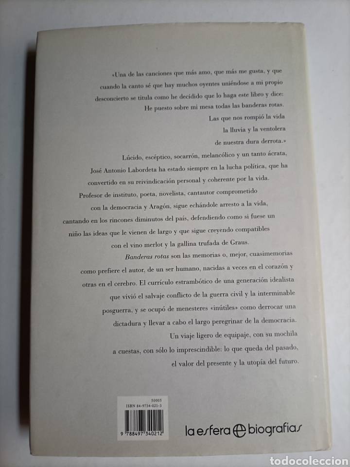 Libros de segunda mano: Bandera rotas Jos&eacute; Antonio Labordeta - Foto 5