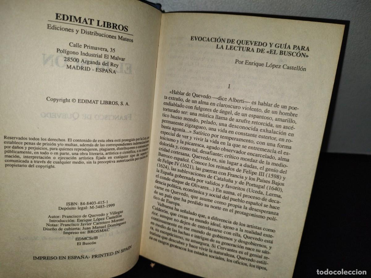 Libros de segunda mano: 48- EL BUSC&Oacute;N - FRANCISCO DE QUEVEDO - Foto 3