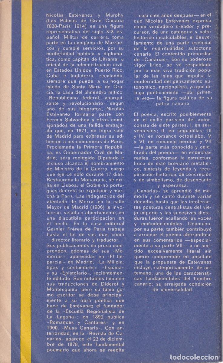 Libros de segunda mano: CANARIAS NICOLAS ESTEVANEZ BIBLIOTECA POPULAR CANARIA - Foto 2