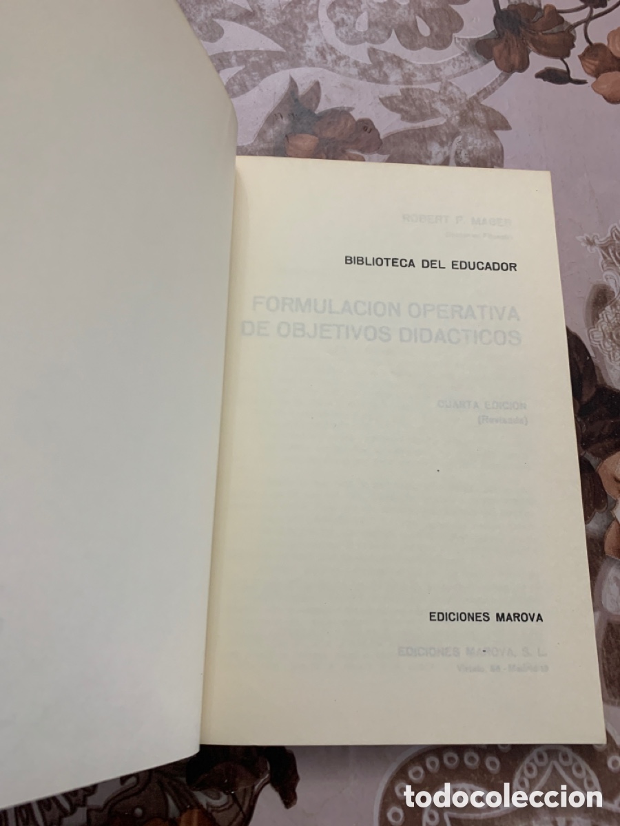 Libros de segunda mano: Formulaci&oacute;n operativa de objetivos did&aacute;cticos. Robert F. Mager. - Foto 4