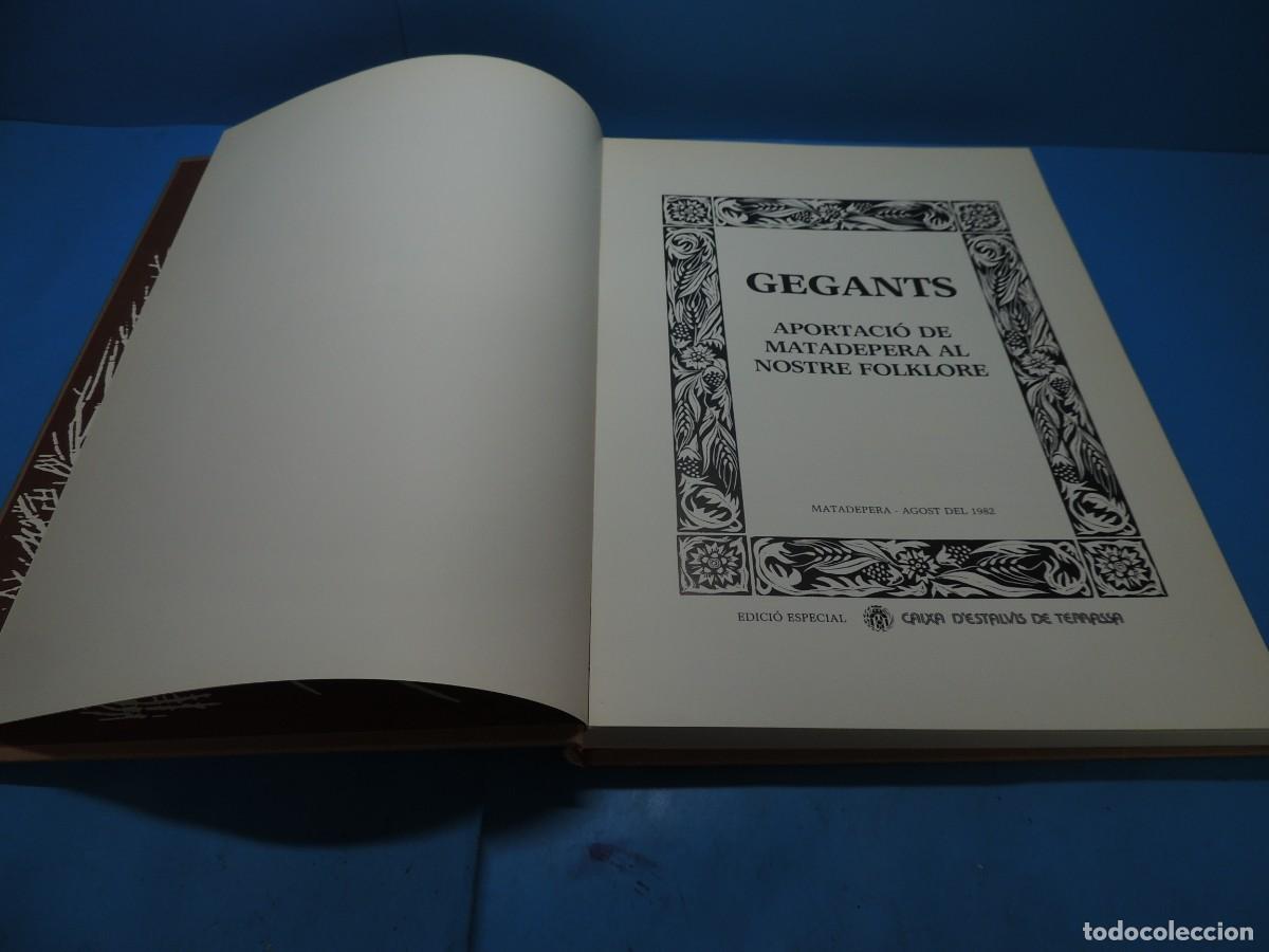 Libros de segunda mano: GEGANTS. APORTACI&Oacute; DE MATADEPERA AL NOSTRE FOLKLORE .- VV.AA. - Foto 4