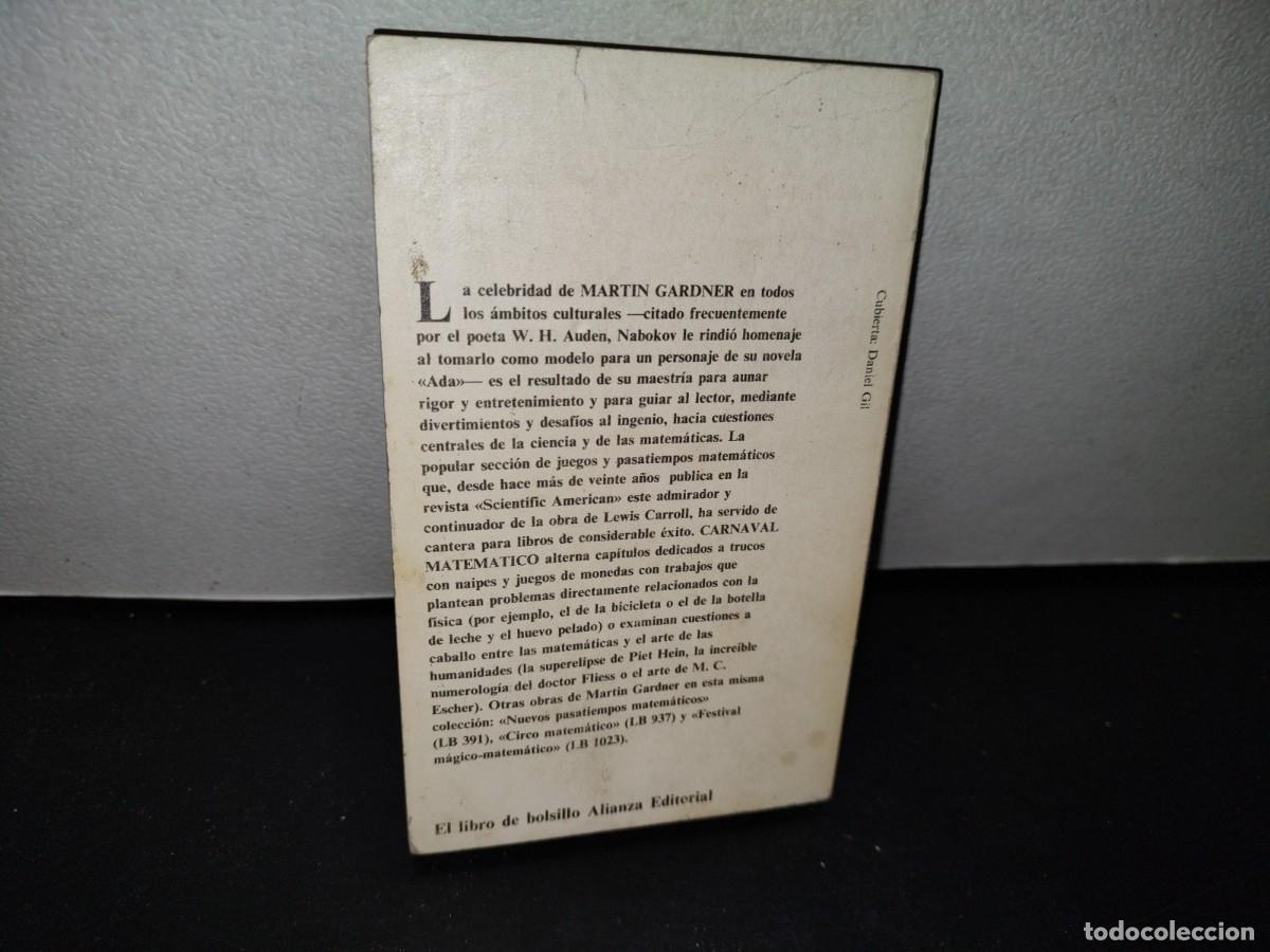 Libros de segunda mano: 49- CARNAVAL MATEM&Aacute;TICO - MARTIN GARDNER - Foto 3