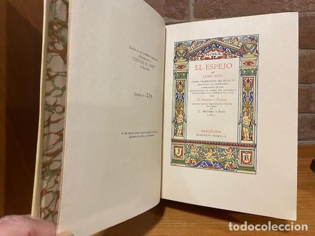 Libros de segunda mano: EL ESPEJO. Jaime Roig - Foto 3