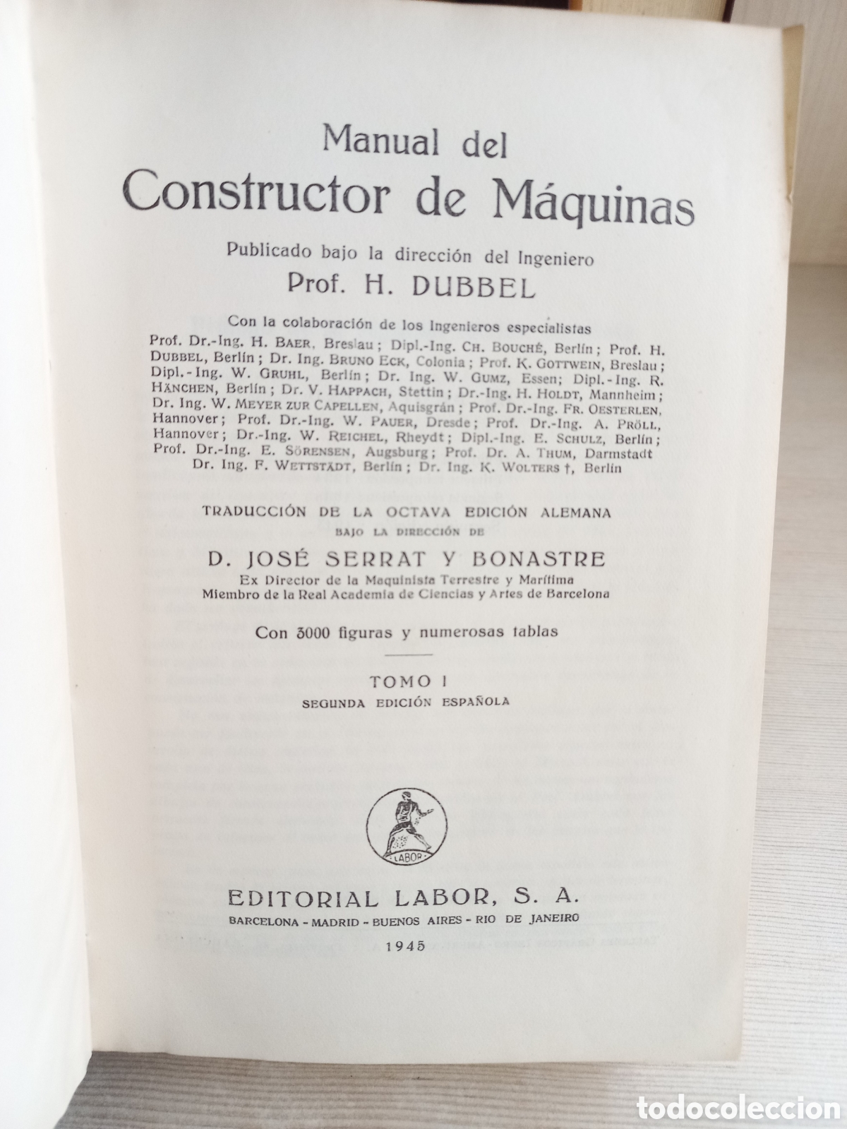 Libros de segunda mano: Manual del constructor de m&aacute;quinas. Dubbel. Editorial Labor, 1945. Ilustrado - Foto 4