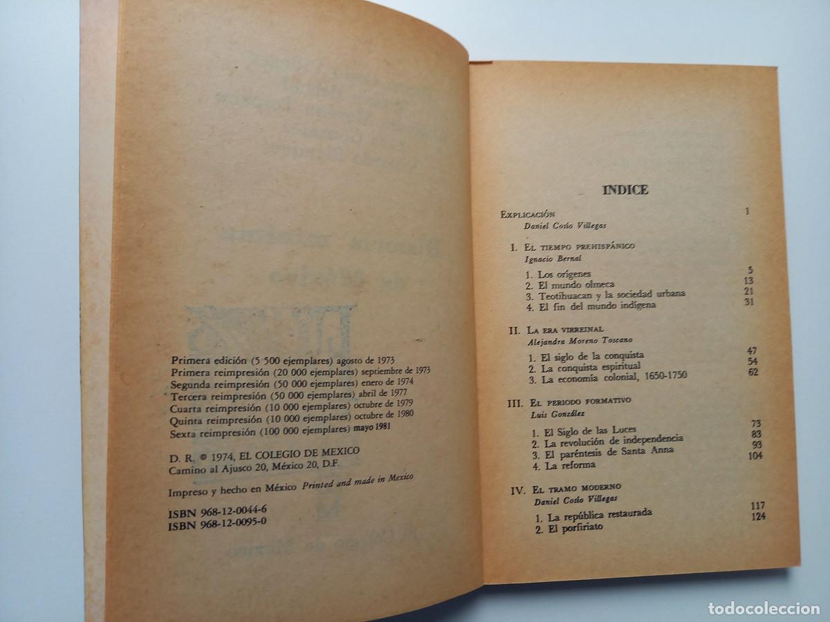 Libros de segunda mano: Historia M&iacute;nima de M&eacute;xico. Daniel Cosio Villegas - Foto 5
