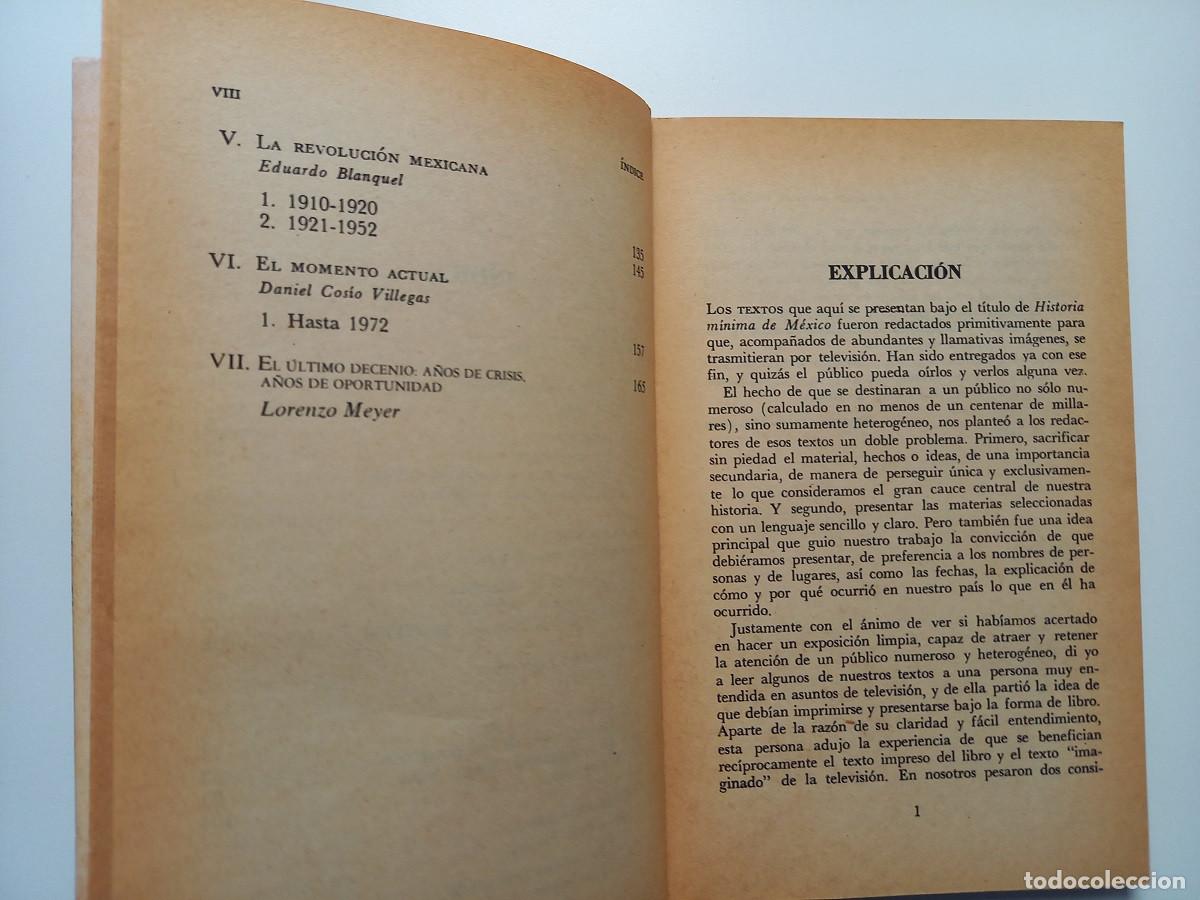 Libros de segunda mano: Historia M&iacute;nima de M&eacute;xico. Daniel Cosio Villegas - Foto 6