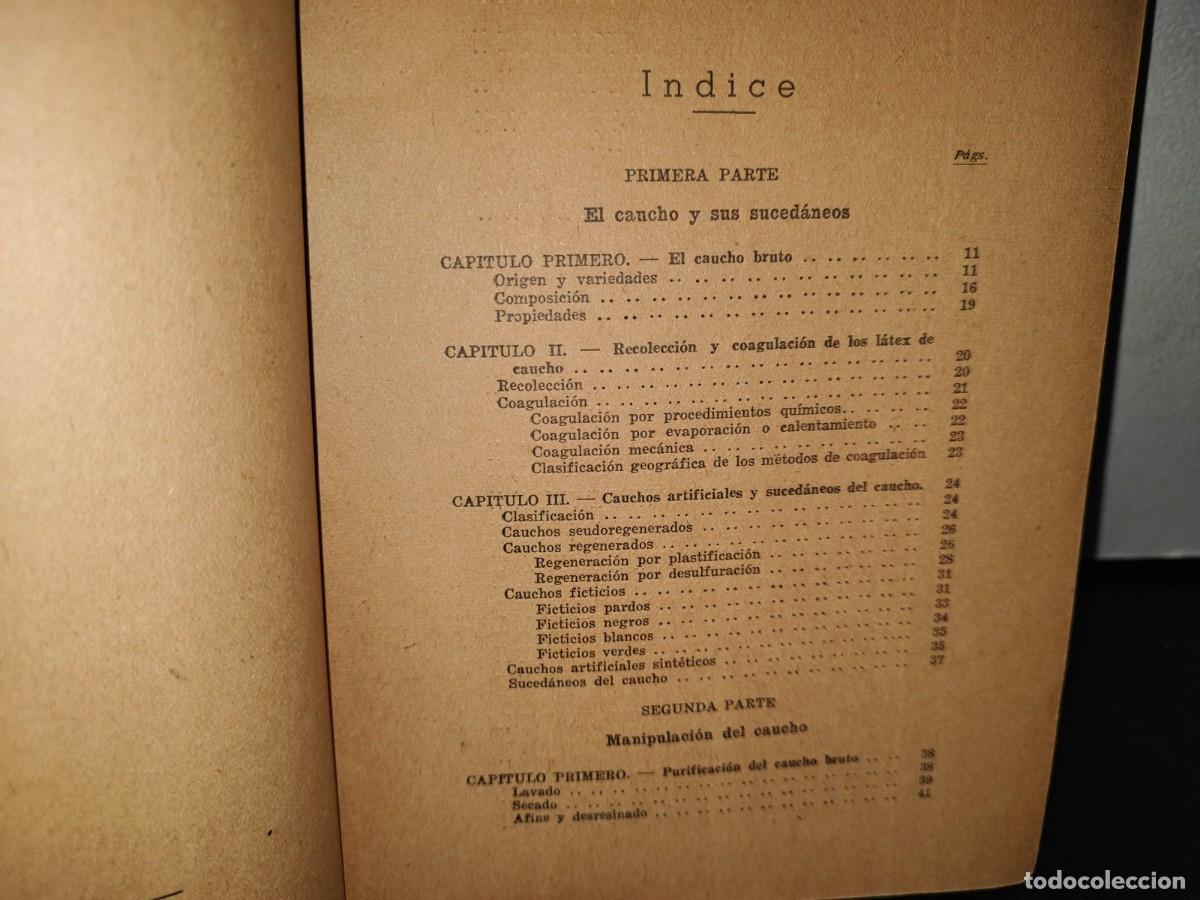 Libros de segunda mano: 49- EL CAUCHO Y LA GUTAPERCHA - TH. SEELIGMANN - 1944 - Foto 6