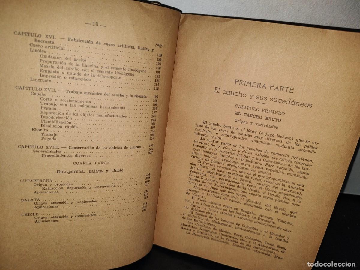 Libros de segunda mano: 49- EL CAUCHO Y LA GUTAPERCHA - TH. SEELIGMANN - 1944 - Foto 9