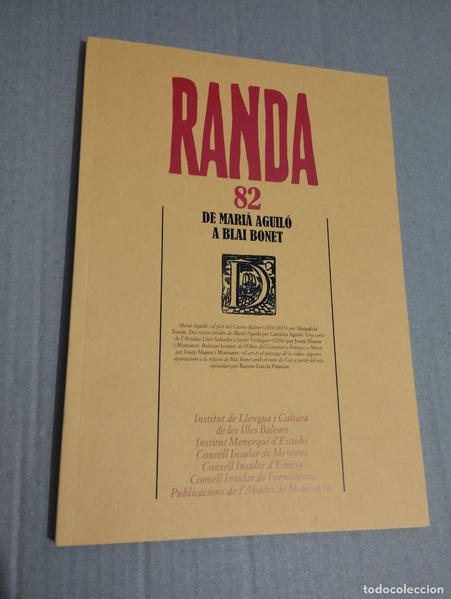 Libros de segunda mano: DE MARI&Agrave; AGUIL&Oacute; A BLAI BONET (RANDA N&ordm; 82) - Foto 1