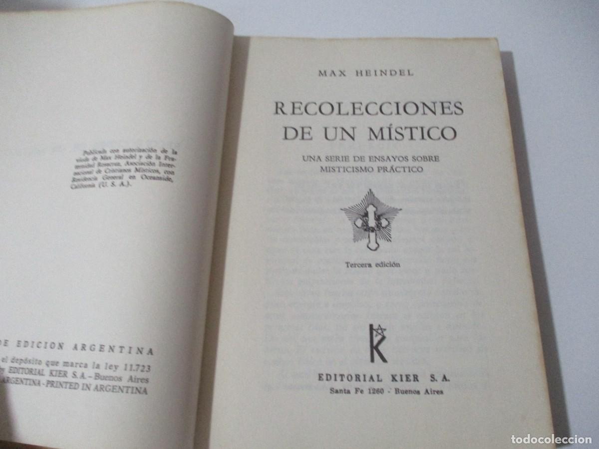 Libros de segunda mano: MAX HEINDEL Recolecciones de un m&iacute;stico W15884 - Foto 2