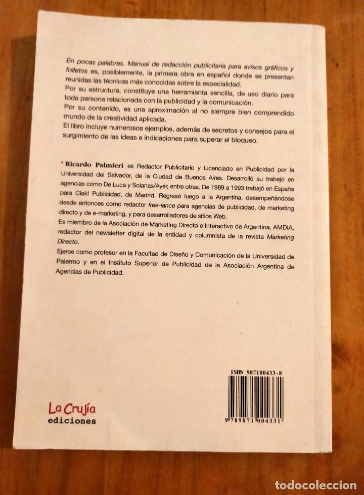 Libros de segunda mano: EN POCAS PALABRAS - RICARDO PALMIERI - Foto 2