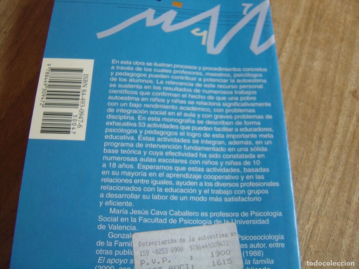 Libros de segunda mano: LA POTENCIACI&Oacute;N DE LA AUTOESTIMA EN LA ESCUELA. PAID&Oacute;S. 2000 - Foto 9