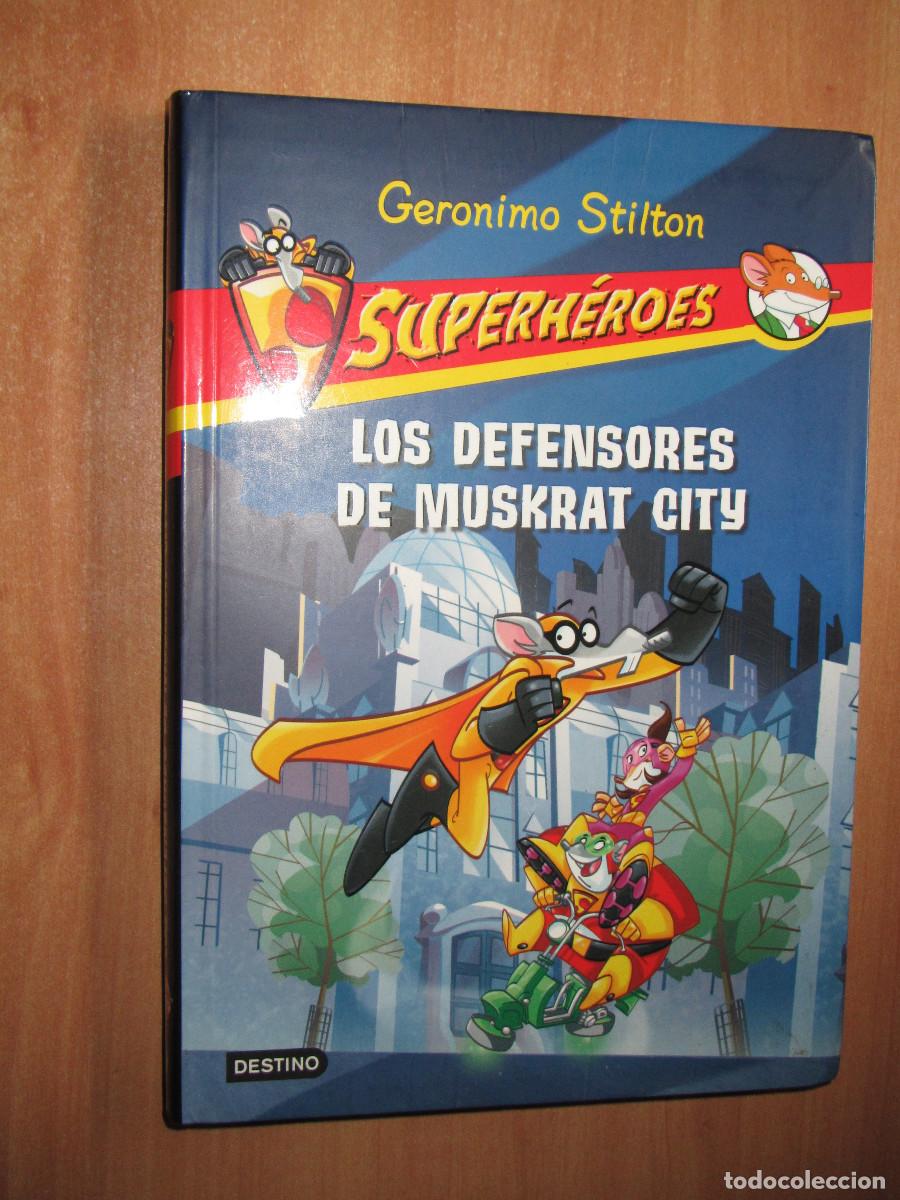 Libros de segunda mano: DESTINO- GERONIMO STILTON- LOS DEFENSORES DE MUSKRAT CITY- MBE