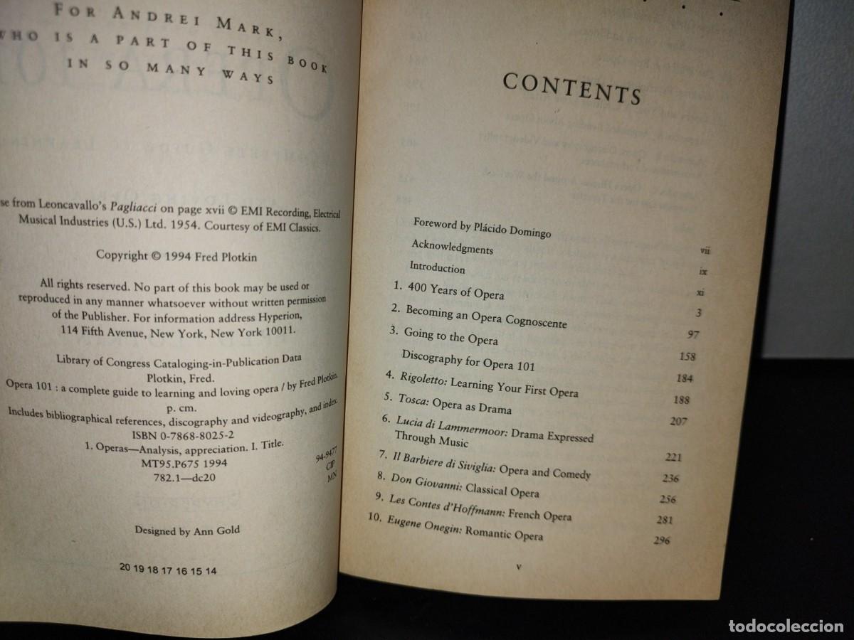 Libros de segunda mano: 50- OPERA 101. A COMPLETE GUIDE TO LEARNING AND LOVING OPERA - FRED PLOTKIN - Foto 4