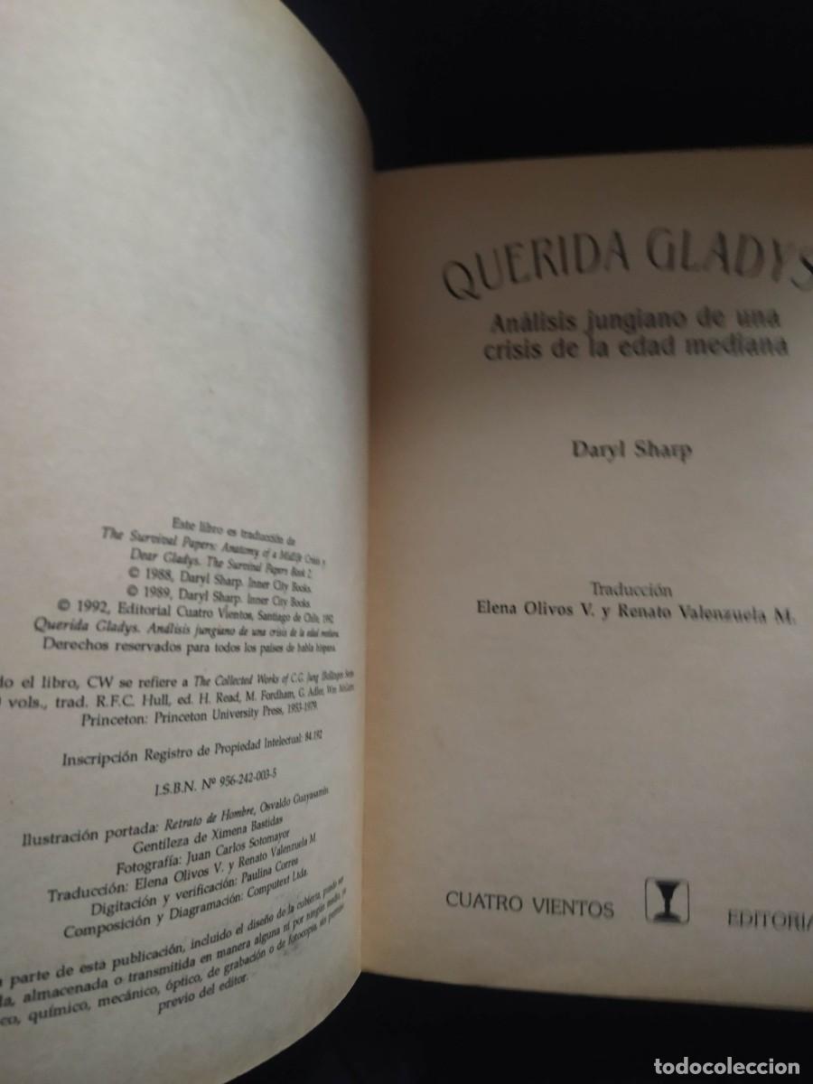 Libros de segunda mano: QUERIDA GLADYS: ANALISIS JUNGIANO DE UNA CRISIS DE LA EDAD MEDIA - DARYL SHARP - Foto 2