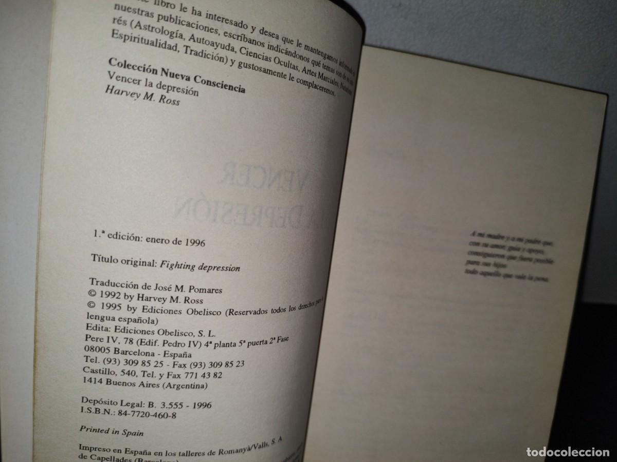 Libros de segunda mano: 51- VENCER LA DEPRESI&Oacute;N - DR. HARVEY M. ROSS - Foto 3