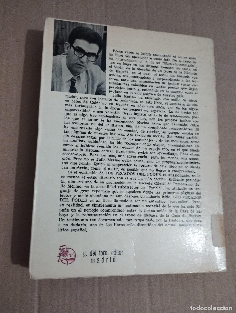 Libros de segunda mano: LOS PECADOS DEL PODER (JULIO MERINO) - Foto 5