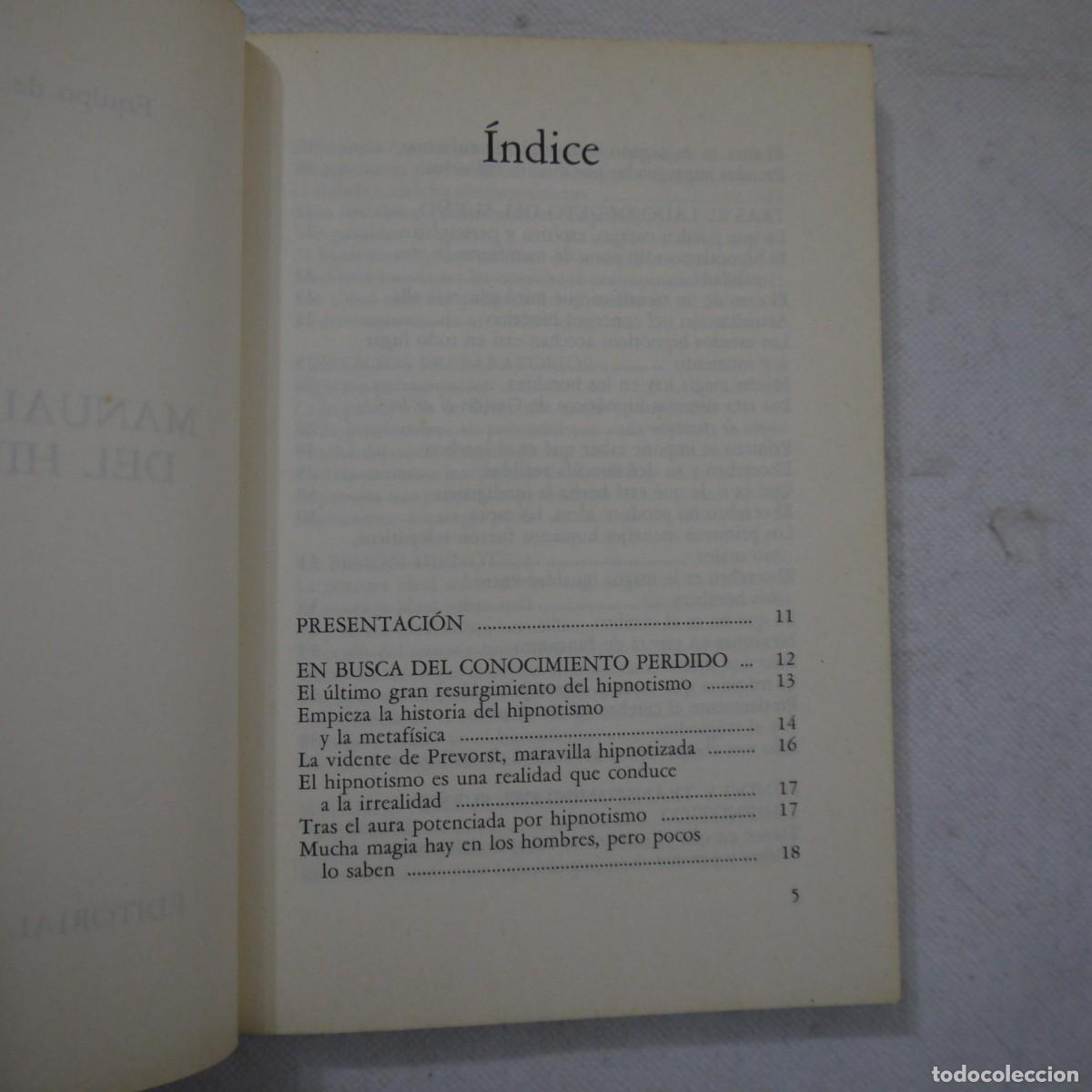 Libros de segunda mano: MANUAL PR&Aacute;CTICO DE HIPNOTISMO - EQUIPO DE EXPERTOS OSIRIS - EDITORIAL DE VECCHI - 1989 - Foto 3