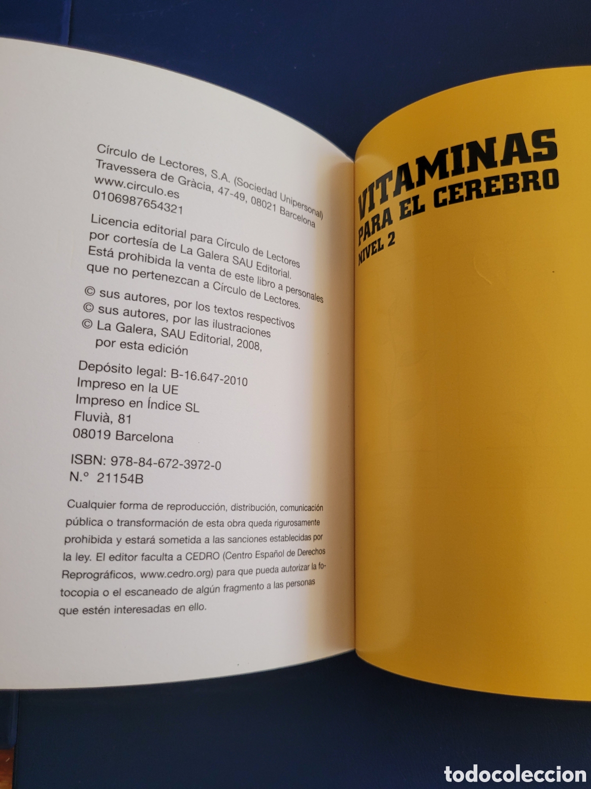Libros de segunda mano: VITAMINAS PARA EL CEREBRO 2 C&Iacute;RCULO DE LECTORES 2010 - Foto 3