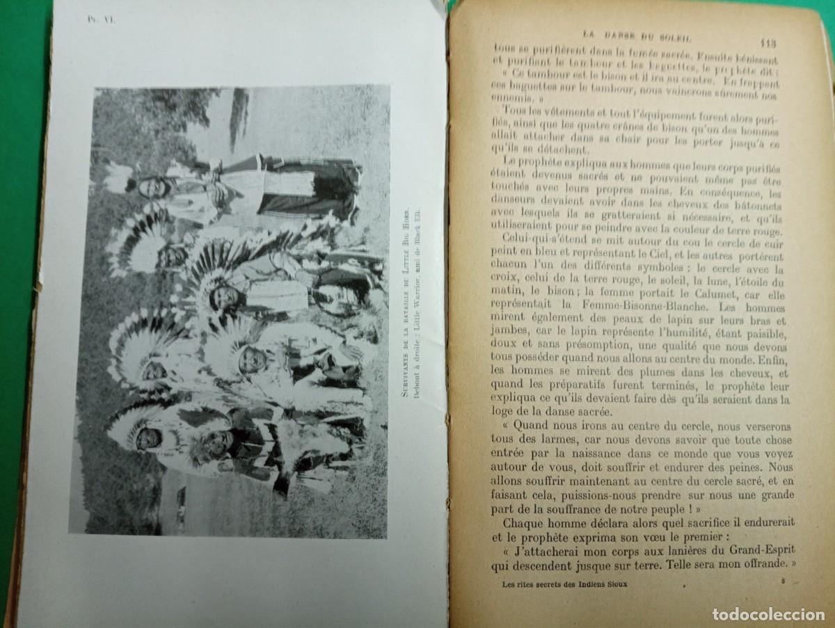 Libros de segunda mano: Antiguo libro LOS RITOS SECRETOS DE LOS INDIOS SIOUX. Payot - Paris 1953. - Foto 4