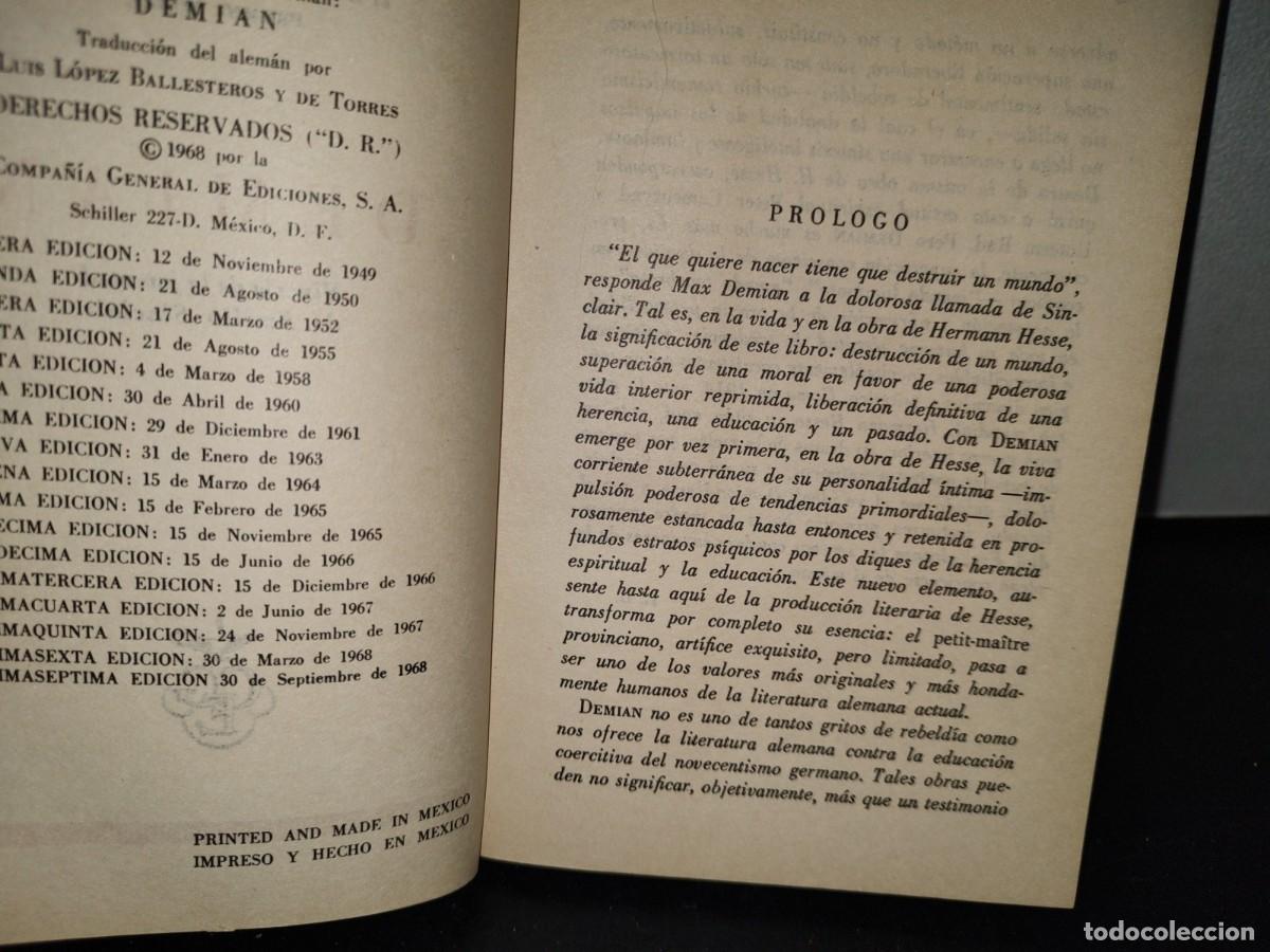 Libros de segunda mano: 52- DEMIAN - HERMANN HESSE - 1968 - Foto 5